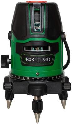 Лазерный построитель плоскостей RGK LP-64G  дальность: 30/70 м, точность мм/м 1/5