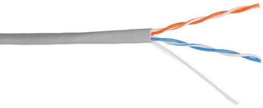 Кабель UTP CCA, 2 пары, Кат. 5e, серый, 305м в кат., NewMax NM-UTP5E2PR-CCA