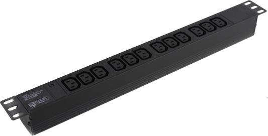 Exegate EX280865RUS Блок розеток ExeGate ServerPro PDU-19H007 Al-12C13-C20, 19",1U,алюм, 12 IEC 320 C13, С20