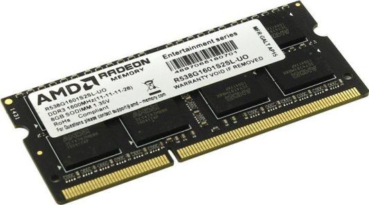 Оперативная память для ноутбука AMD R538G1601S2SL-U SO-DIMM 8Gb DDR3L 1600MHz