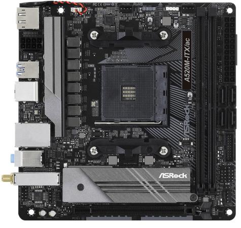 Материнская плата ASRock A520M-ITX/AC Socket AM4 AMD A520 2xDDR4 1xPCI-E 16x 4 mini-ITX Retail