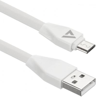 Кабель microUSB 1м ACD ACD-U920-M1W плоский белый