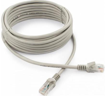 Патч-корд UTP Cablexpert PP12-5M   кат.5e, 5м, литой, многожильный (серый)  {90}