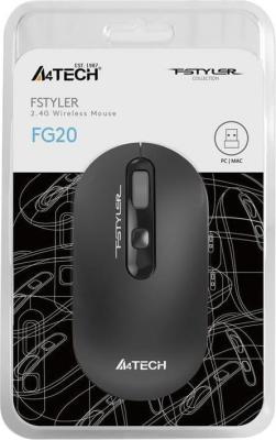 Мышь беспроводная A4TECH Fstyler FG20 серый USB + радиоканал