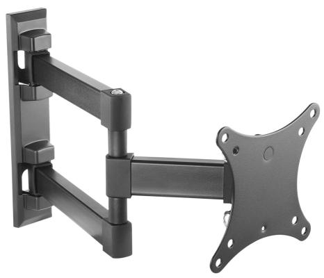 Кронштейн для телевизора Ultramounts UM 893 черный 13"-27" макс.20кг настенный поворотно-выдвижной и наклонный