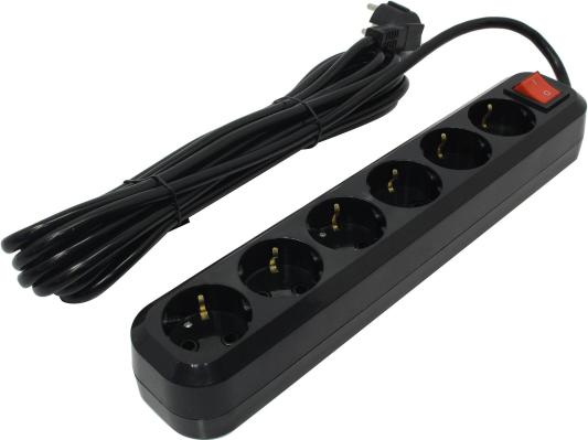 5bites SP6B-350 Сетевой фильтр 6S / 3*1.5MM2 / 16A / ABS / 5M / BLACK