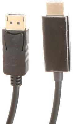 Кабель HDMI DisplayPort 1.8м Exegate EX-CC-DP-HDMI-1.8 круглый черный EX284915RUS