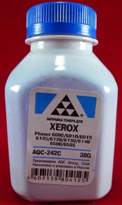 Тонер XEROX Phaser 6000/6010/6015/6125/6128/6130/6140/6500/6505  Cyan (фл. 30г) AQC-США фас.Россия