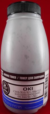 Тонер OKI C301/310/321/330/511/530/3300/3400/3450, MC360/362/562 Black (фл. 70г) B&W Premium Tomoegawa фас.Россия