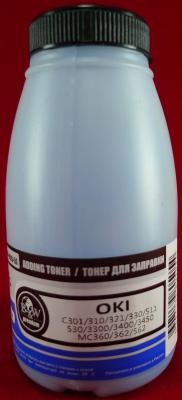 Тонер OKI C301/310/321/330/511/530/3300/3400/3450, MC360/362/562 Cyan (фл. 50г) B&W Premium Tomoegawa фас.Россия