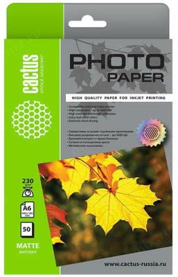 Бумага Cactus CS-MA623050 10x15см 230г/кв.м матовая 50л