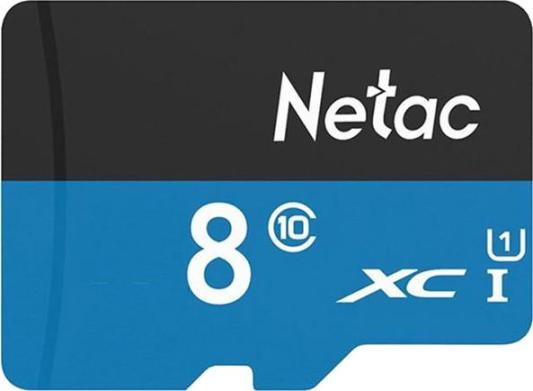 Флеш карта microSDHC 8GB Netac P500 <NT02P500STN-008G-S>  (без SD адаптера) 80MB/s