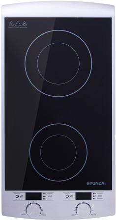Плита Электрическая Hyundai HYC-0103 серебристый/черный стеклокерамика (настольная)