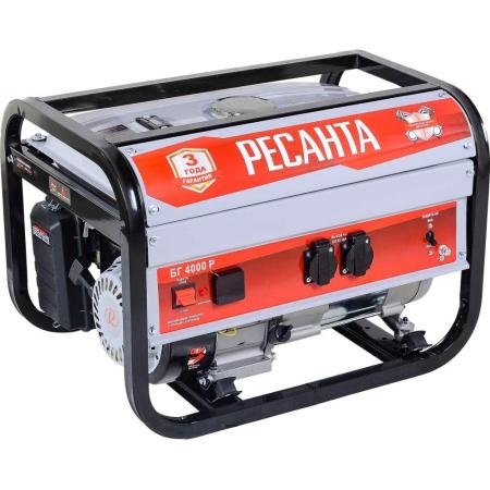 Электрогенератор РЕСАНТА БГ 4000 Р (64/1/44)  3 кВт, 7 л.с., 163 см3, 220 В