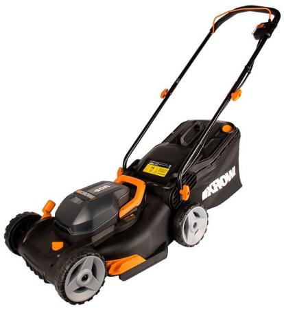 Газонокосилка WORX WG743E  2X20В 40см c акб и ЗУ