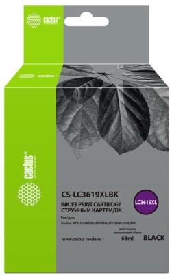 Картридж струйный Cactus CS-LC3619XLBK черный (68мл) для Brother MFC-J2330DW/J2730DW/J3530DW/J3930DW