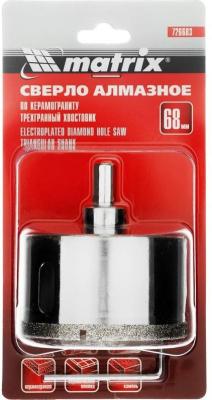 Сверло алмазное по керамограниту, 68 х 67 мм, 3-гранный хвостовик// Matrix