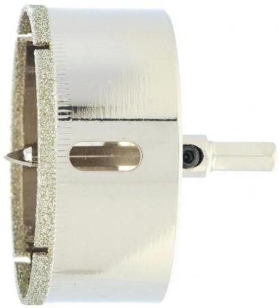 Сверло по керамической плитке и стеклу, 65 х 55 мм, 6 гр.хв-к, с центр. сверлом// Сибртех