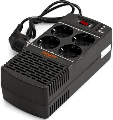 Exegate EP285941RUS Стабилизатор ExeGate Power AD5000-500 (500VA/300W, диапазон 150...280В, 4 евророзетки)