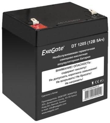 Exegate EX285964RUS Аккумуляторная батарея DT 1205 (12V 5Ah, клеммы F1)