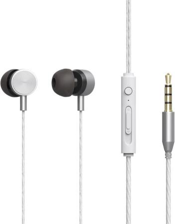 RITMIX RH-127M Silver {10 мм, 20-20000 Гц, 32 Ом, 95 дБ ± 3 дБ, мик: -42 дБ ± 3 дБ, Jack 3,5 мм, 1,2 м, регулировка громкости, металлический корпус + пластик}