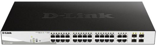 Коммутатор D-Link DGS-1210-28MP/F2A 24G 24PoE+ 370W настраиваемый
