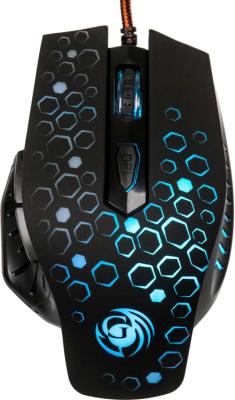Мышь MGK-11U Dialog Gan-Kata - игровая, 6 кнопок + ролик , 7-ми цветная подсветка, USB, черная