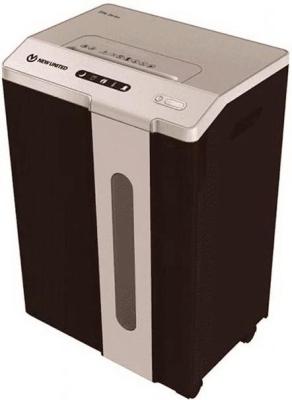 Шредер New United Etalon ET-15M серый (секр.P-5)/перекрестный/15лист./25.6лтр./скрепки/скобы/пл.карты/CD