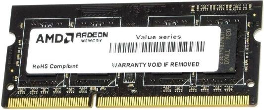 Оперативная память для ноутбука AMD R3 Value Series Black SO-DIMM 8Gb DDR3 1333 MHz R338G1339S2S-U