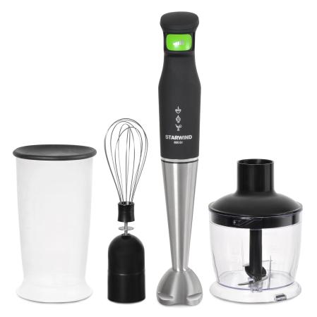 Блендер погружной StarWind SBS2212W 800Вт чёрный зелёный