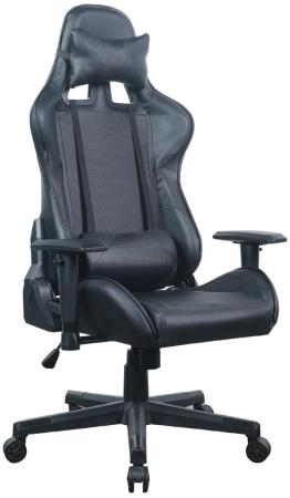 Кресло компьютерное BRABIX "GT Carbon GM-115", две подушки, экокожа, черное, 531932