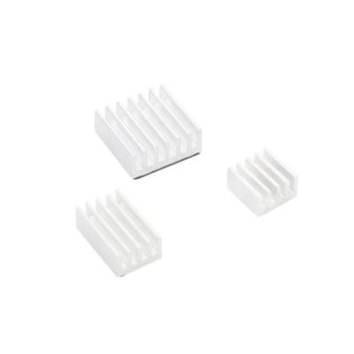 RA536   Набор радиаторов ACD  White 3 in 1 Heat Sink Set Aluminum (15x10x5мм, 14x14x6мм и 8.8x8.8x5мм) for Raspberry Pi 4B комплект из 3шт