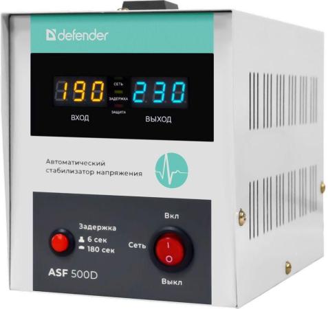 Стабилизатор напряжения Defender ASF 500D белый [99034]