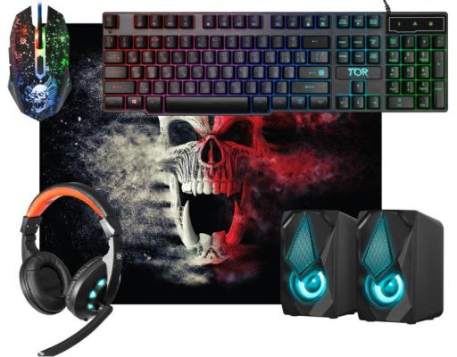НОВИНКА. Игровой набор Tor MHP-127 мышь+клав.+гарн.+ков.+колонка