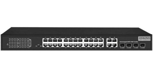 Коммутатор Osnovo SW-62422(400W) 26x100Мбит/с 24PoE+ 400W неуправляемый