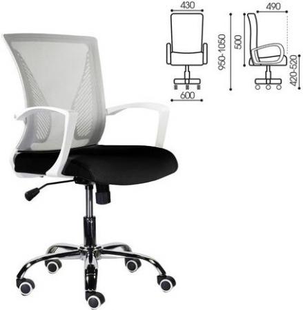 Кресло BRABIX "Wings MG-306" черно-серый