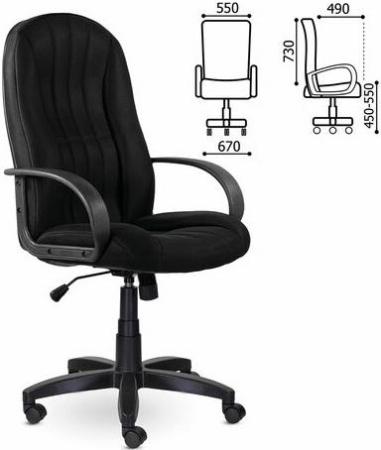 Кресло офисное BRABIX "Classic EX-685", ткань E, черное, 532024