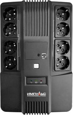 Импульс ИБП МАСТЕР 800 {800/480 ВА/Вт, LED, USB, RJ11/RJ45, SCHUKOx8} {MT80103}