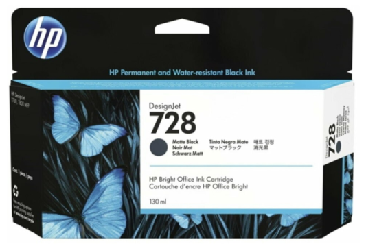 Картридж HP 728 3WX25A струйный черный матовый (130 мл)