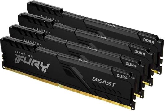 Оперативная память для компьютера Kingston FURY Beast Black DIMM 64Gb DDR4 3200 MHz KF432C16BB1K4/64