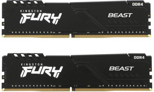 Оперативная память для компьютера Kingston FURY Beast Black DIMM 64Gb DDR4 3200 MHz KF432C16BBK2/64