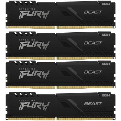 Оперативная память для компьютера Kingston FURY Beast Black DIMM 32Gb DDR4 3600 MHz KF436C17BBK4/32