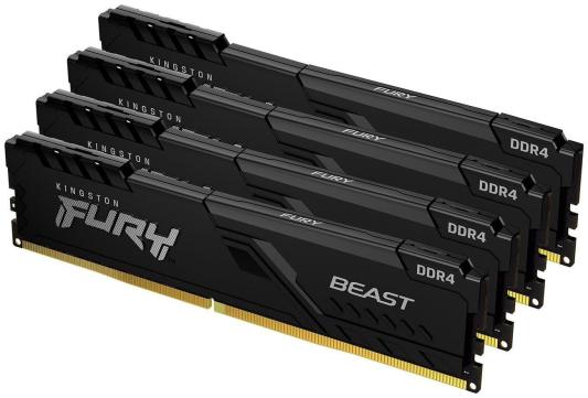 Оперативная память для компьютера Kingston Fury Beast Black DIMM 64Gb DDR4 3600 MHz KF436C18BBK4/64