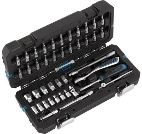 Набор инструментов 42 пред. , 120 зубьев, CrV, 1/4"// Gross