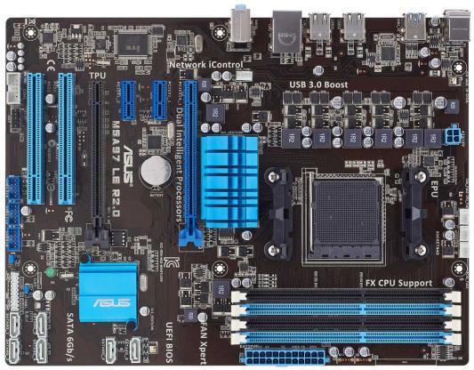 Мат. плата ASUS M5A97 LE R2.0 <SAM3+, AMD 970 + SB950, 4*DDR3, 2*PCI-E16x, SATA RAID, SATA III, USB 3.0, GB Lan, ATX, Retail>