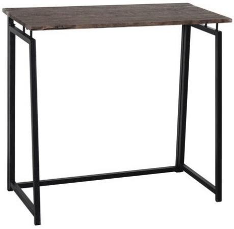 Стол на металлокаркасе BRABIX "LOFT CD-001", 800х440х740 мм, складной, цвет морёный дуб, 641209