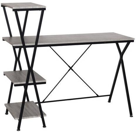 Стол на металлокаркасе BRABIX "LOFT CD-004", 1200х535х1110 мм, 3 полки, цвет дуб антик, 641219