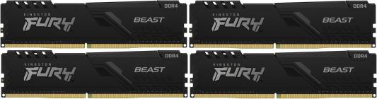 Оперативная память для компьютера Kingston Fury Beast DIMM 32Gb DDR4 3200 MHz KF432C16BBK4/32