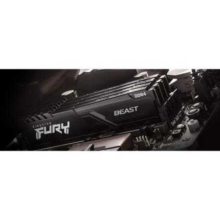 Оперативная память для компьютера Kingston FURY Beast Black DIMM 16Gb DDR4 3200 MHz KF432C16BB/16