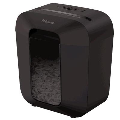 Шредер Fellowes PowerShred LX25 черный (секр.P-4)/перекрестный/6лист./11.5лтр./скрепки/скобы/пл.карты